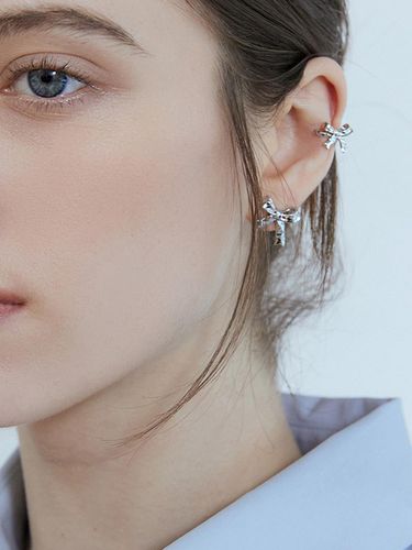 Dewey Ribbon Mini Ear Cuff_Silver - ADAUL - Modalova