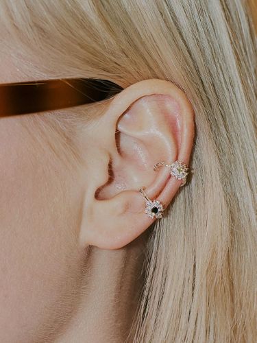 Silver 925] Spring Flower Ear Cuff - Denu - Modalova