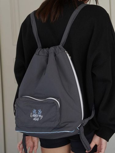 Water-repellent) Nylon Backpack_Grey - DEAR MY DEER - Modalova