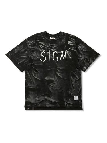 Paint Dirty Washed Oversized T-shirt_Black - STIGMA - Modalova