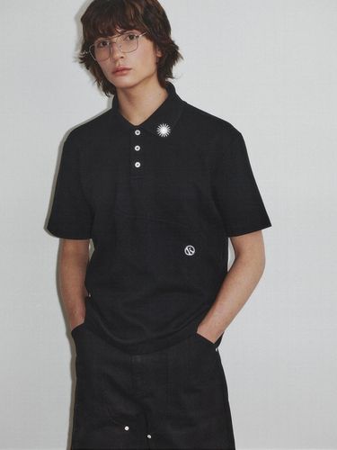 Wave Cutting PK-Shirt_Black - KINETO - Modalova