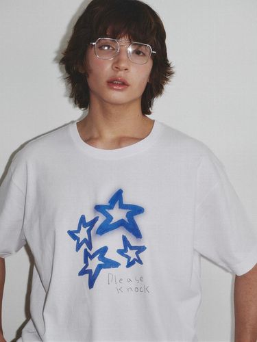 Star Shine Embo Print T-Shirt_White - KINETO - Modalova