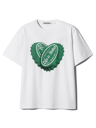 Bottle Cap Graphic T-shirt_White - BASEMOMENT - Modalova