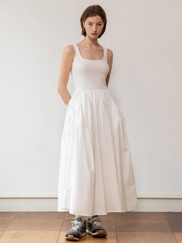 Sleeveless Mix Dress_White - JMARK New York - Modalova