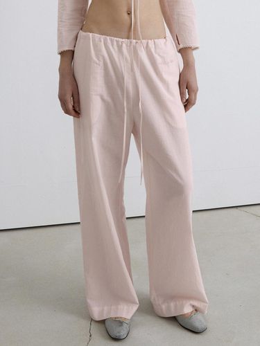 Cotton Sheer Pants_Baby Pink - overdueflair - Modalova