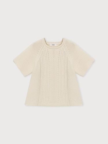 Flare Half Sleeve Knit Top (3 Color) - Ethos - Modalova