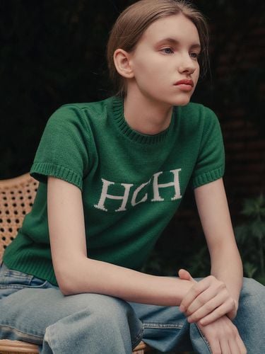 HCH Round Neck Knit Top_Green - hardcore happiness - Modalova