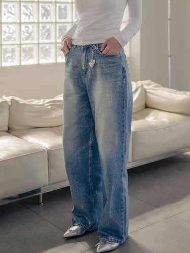 Pearl Festive Edition Wide Denim Pants - hardcore happiness - Modalova