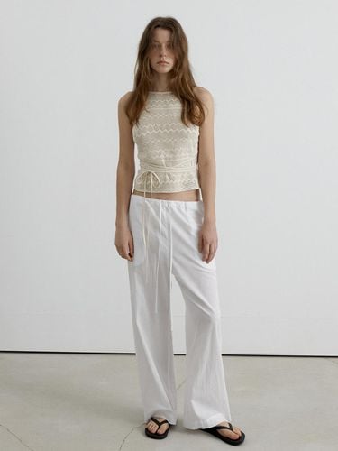 Cotton Sheer Pants_White - overdueflair - Modalova