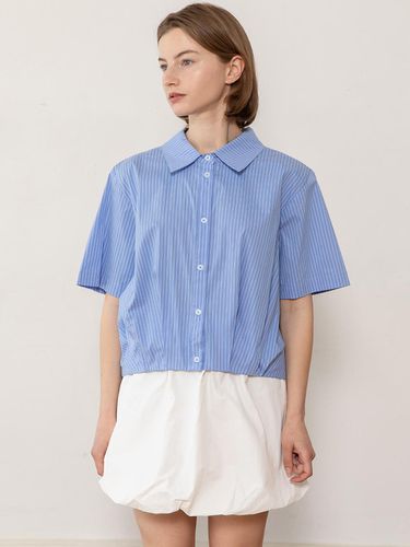 Unbalance Stripe Blouse_Blue - JMARK New York - Modalova