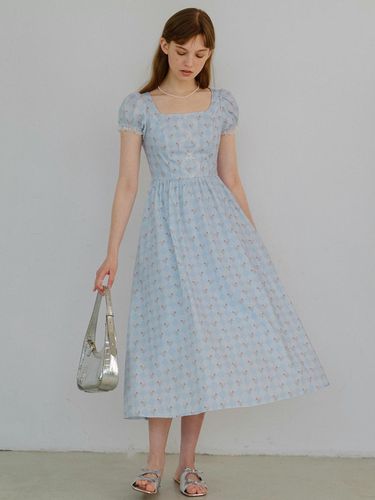 Princess Plaid Flower Dress - DUNDROP - Modalova