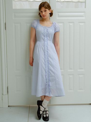 Pastoral Flower Ruffle Dress - DUNDROP - Modalova