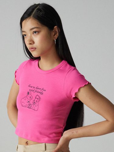 Fred Crop T-shirt_Pink - DEARSTALKER - Modalova