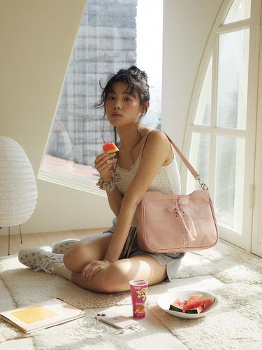 Bustier Ribbon Bag_Blush Pink - ovuni - Modalova