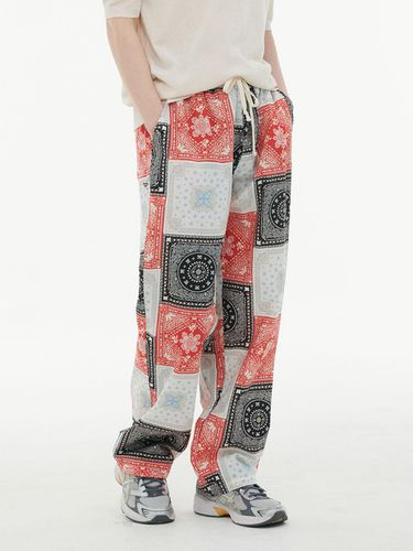 Nomantic Multi Pattern Paisley Cotton Pants_Red - beyondcloset - Modalova