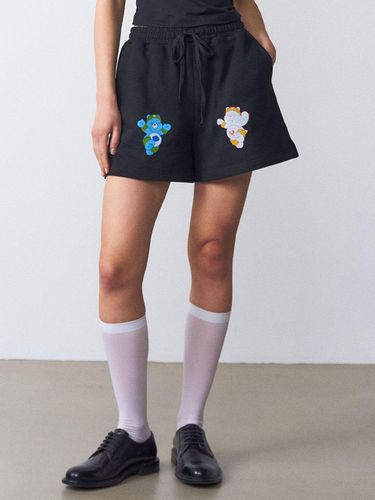 Run Together Care Bear Cotton Shorts_Black - beyondcloset - Modalova