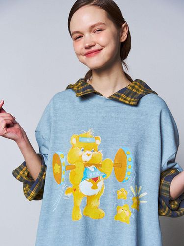 USA Gym Care Bear Vintage Washing Oversize T-shirt - beyondcloset - Modalova