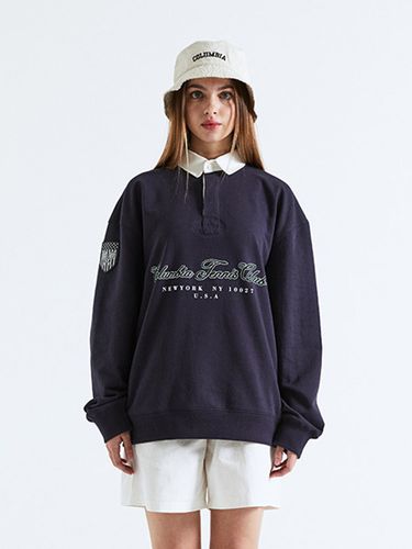 CU Tennis Club Terry Rugby Sweatshirt_Crown Navy - Columbia University - Modalova