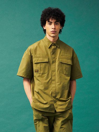 Mil-Label Pocket Uniform Shirt_Light Khaki - Columbia University - Modalova