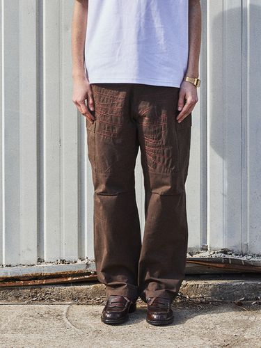 Cosmo Cotton Stitch Pants_Brown - OGARP - Modalova