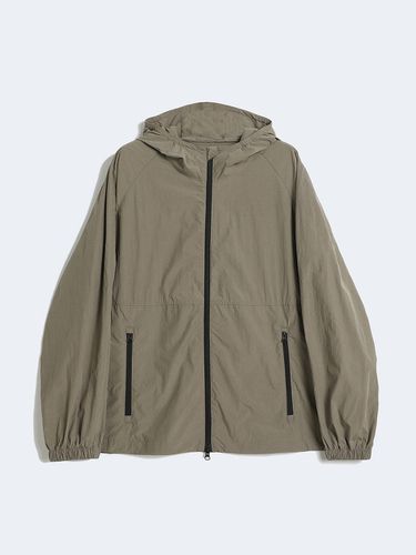 Matte Nylon Hooded Jacket - Khaki - 86d - Modalova