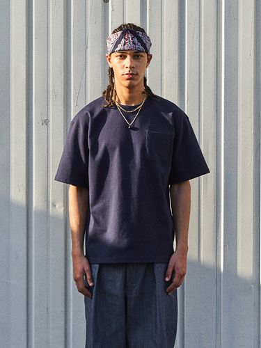 Washed Pocket Stitch T-shirt_Navy - OGARP - Modalova