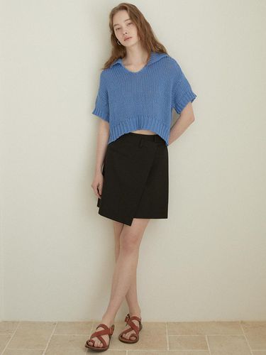 Polo Collar Sweater_Blue - LARGO - Modalova