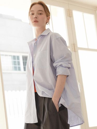 Poplin Shirt_Lavender Blue - LARGO - Modalova