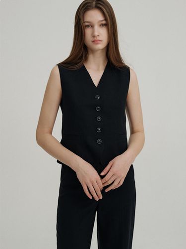 Summer Tailored Vest_Dark Navy - AVA MOLLI - Modalova