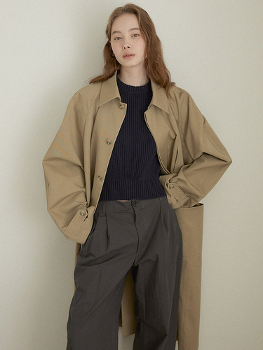 Cotton Trench Coat_Beige - LARGO - Modalova