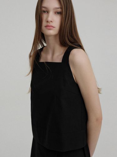 Square Neck Sleeveless Top_Black - AVA MOLLI - Modalova