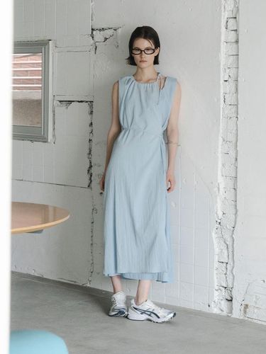 Strap Point Layered Dress_Light Blue - MORCEAU PAR MORCEAU - Modalova