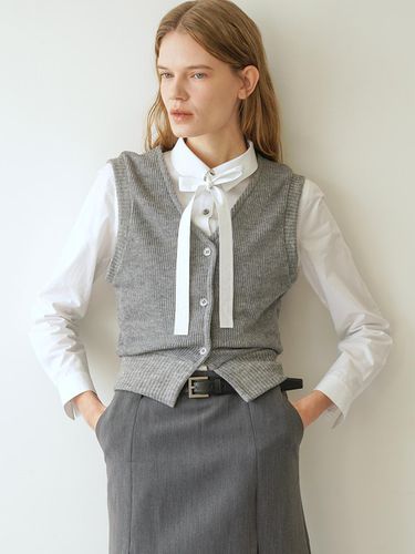 Sweater Vest Cardigan (Gray) - LEIE - Modalova