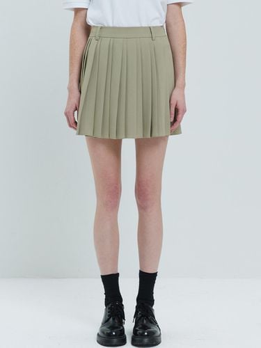 Pleated Mini Skirt - Beige - HAE BY HAEKIM - Modalova