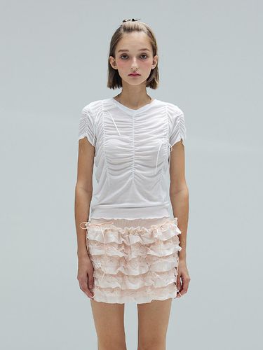 Shasha Silky Shirring T-shirt_White - DEARSTALKER - Modalova