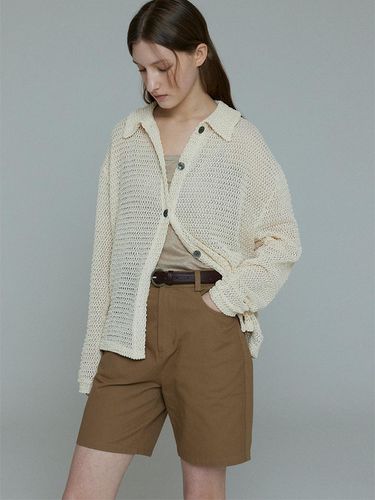 Kara Mesh Net Knit Cardigan - LEIE - Modalova