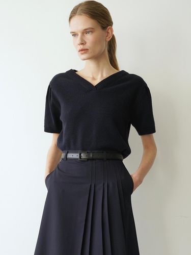 Cashmere V-Neck Puff Short Sleeve Sweater () - LEIE - Modalova