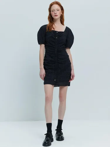 Shirring Mini Dress - Black - HAE BY HAEKIM - Modalova