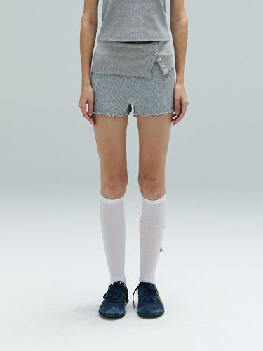 Amy Button Knit Shorts_Grey - DEARSTALKER - Modalova