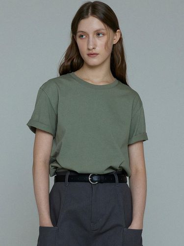 Lima Silket Cotton T-shirt (Khaki) - LEIE - Modalova