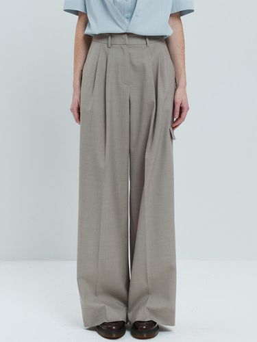 Tailored Wide Leg Pants - Beige - HAE BY HAEKIM - Modalova