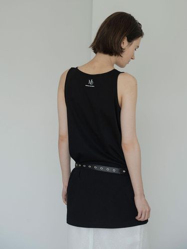 Symbol Logo Layered Dress_Black - MORCEAU PAR MORCEAU - Modalova