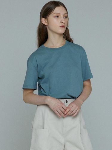 Lima Silket Cotton T-shirt (Aqua) - LEIE - Modalova