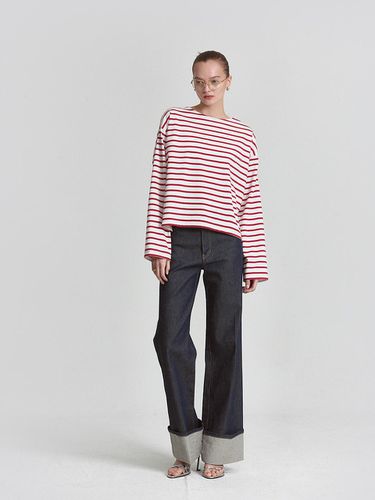 Klassic Border Stripe T-shirt_Red - L’H.A.S - Modalova