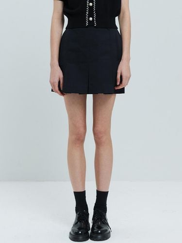 Pleated Mini Skirt - Navy - HAE BY HAEKIM - Modalova