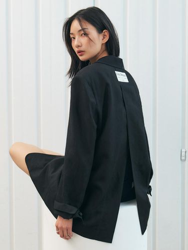 Linen Cutting Single Jacket_Black - CITYBREEZE - Modalova