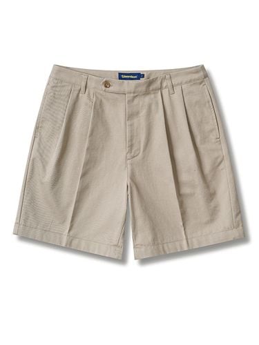 E Pleated Shorts - Beige - EDWARDMAX - Modalova