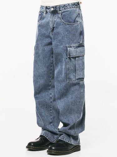 Normal Semi Wide Denim Cargo Pants_Blue - THAT`S IT - Modalova