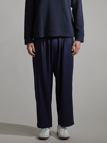 Wide Banding Pants_Navy - birbante - Modalova