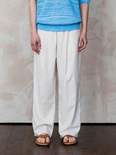 One Tuck Wide Linen Pants_Natural - INDUST - Modalova